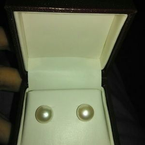 Real pearl earrings
