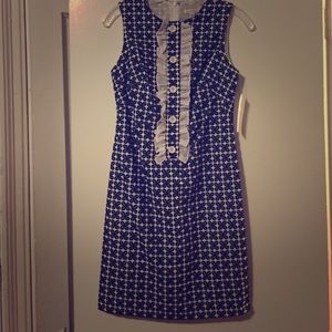 Shoshanna Navy white dress size 2