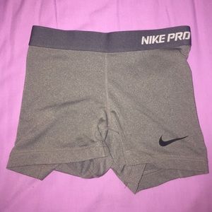 Grey Nike Compression Shorts