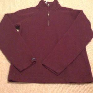 Maroon half zip sweat shirt