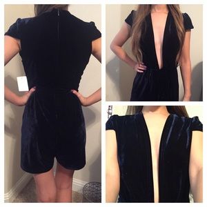 Dark blue velvet romper! 💜