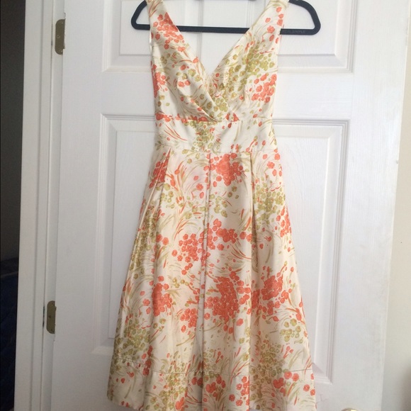 Talbots Silk Fit & Flare Floral Dress Size PS