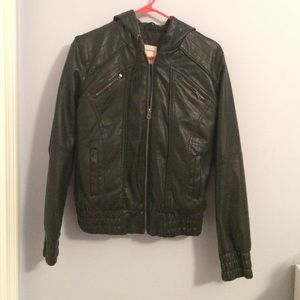 Black leather jacket