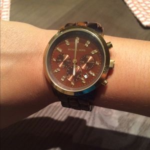 Michael Kors Tortoise Shell Watch and Gucci Watch