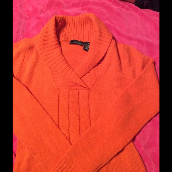 Orange sweater shirt