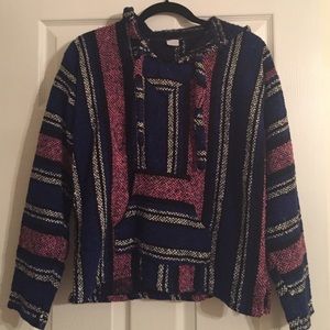 Hooded pink & blue drug rug