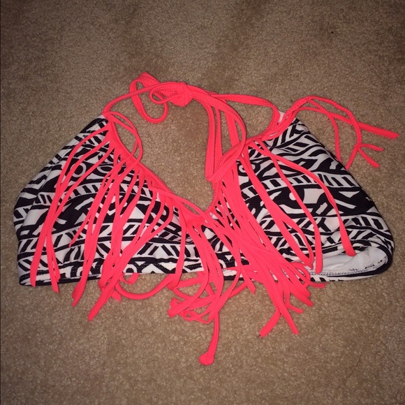 Fringed Aztec Swim Top