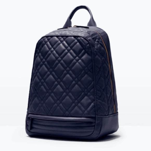 Zara Bags - 🎉Host Pick🎉 Zara Navy Blue Quilted Rucksack
