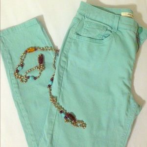 Mint skinny jeans-SOLD