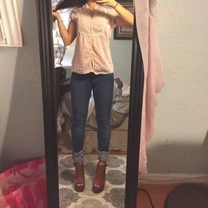 Pink baby doll style shirt