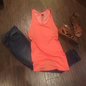 NWOT coral open back top