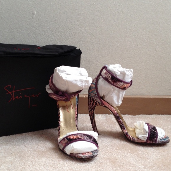 Walter Steiger lilac watercolor heels 6