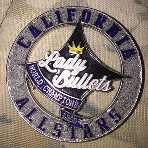 Triple Pronged Lady Bullets 2014 Worlds Pin