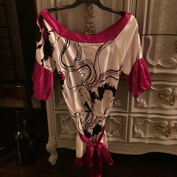 Bebe off shoulder mini dress