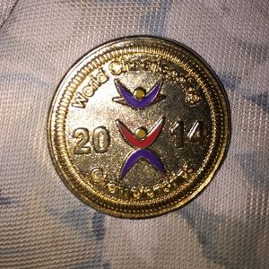 Single Pronged Int. 2014 Cheerleading Worlds Pin