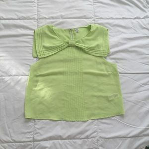 Sheer honey dew colored sailor top size SMALL