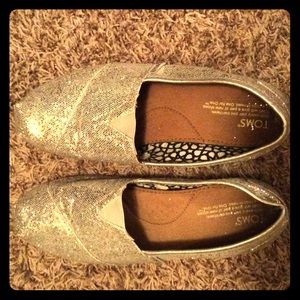 Silver glitter TOMS