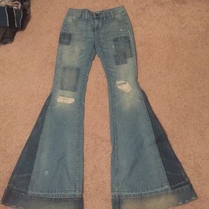 NWOT very wide leg Free People jeans