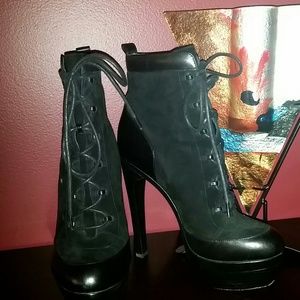 Rachel Zoe suede/leather booties