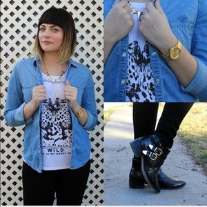 MNG Jeans white shirt