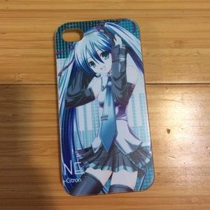Blue hatsune miku iphone 4 case