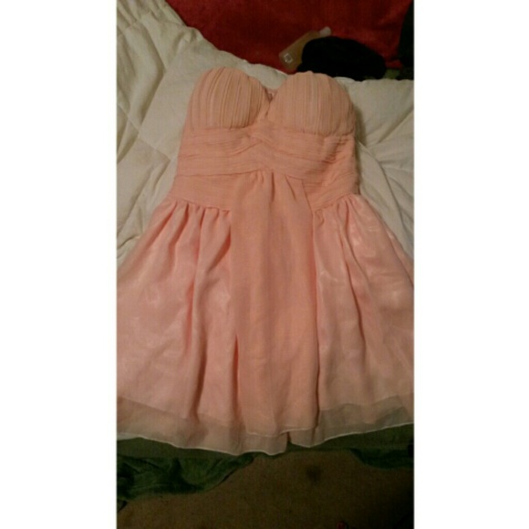 Pink chiffon formal dress