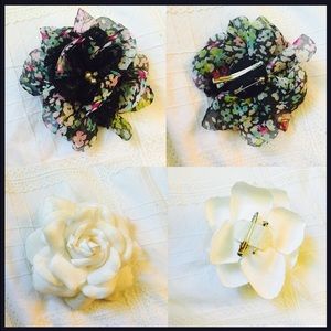 Flower hair clips