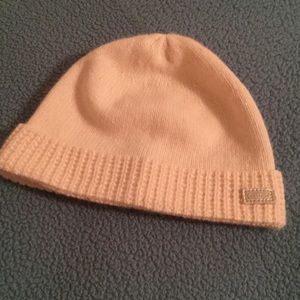 Cream coach beanie hat