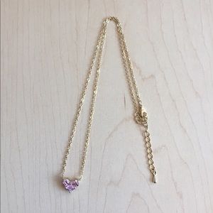 Pink heart necklace