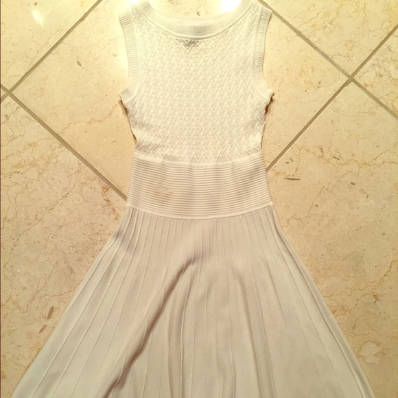 BCBG white fit & flair dress $365