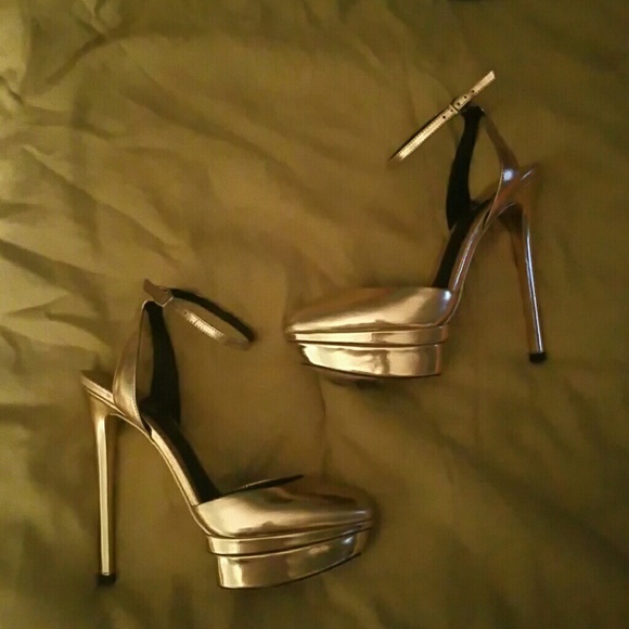 Brian Atwood Shoes - Brian Atwood Gold Heels