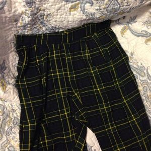 high waisted plaid joggers