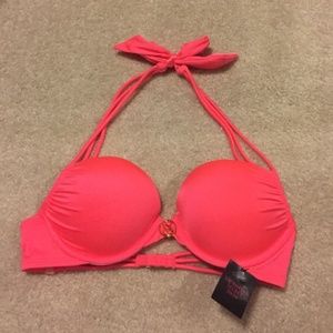 VS Coral/Hot pink bathing suit top