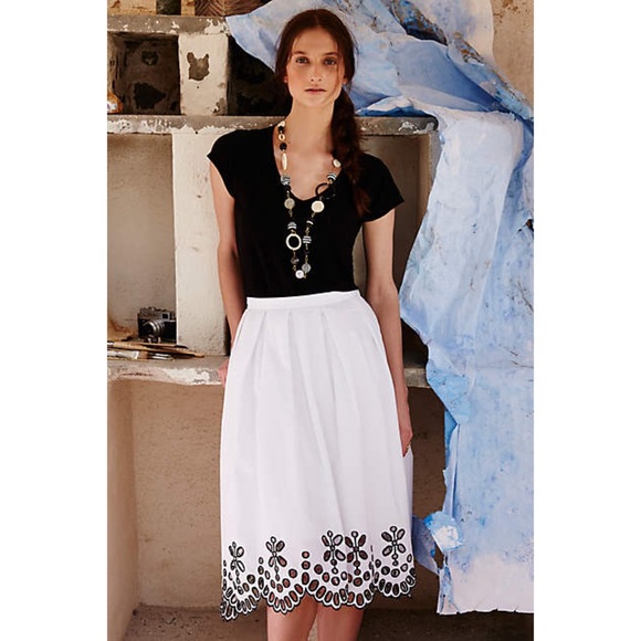 Anthropologie Eyelet Skirt