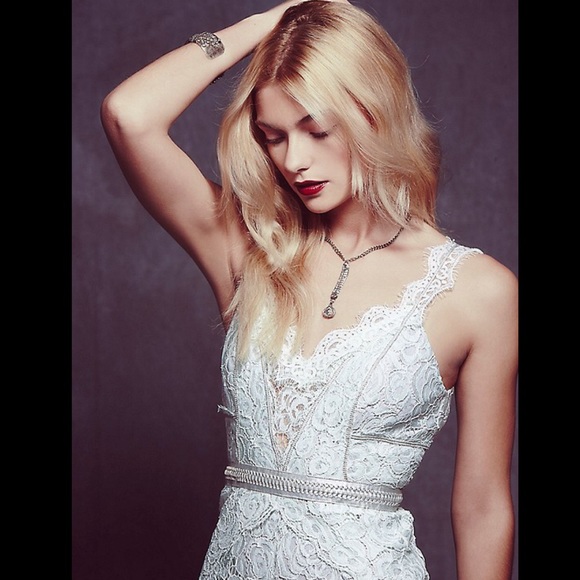 💜Bundled Free People Lace Column maxi dress - Picture 3 of 4