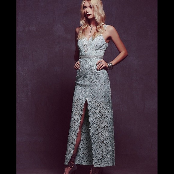 💜Bundled Free People Lace Column maxi dress - Picture 4 of 4