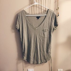 Soft flowy AEO V-neck shirt