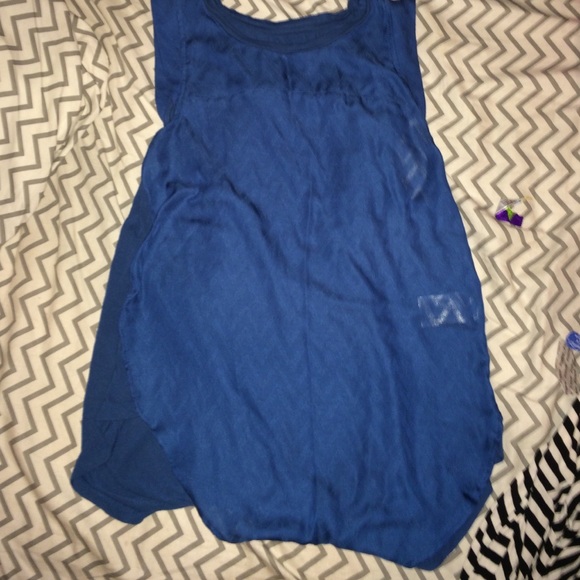 Blue Merona chevron tank