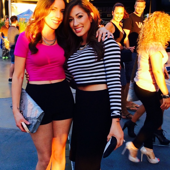 Black & White Stripped Crop Top