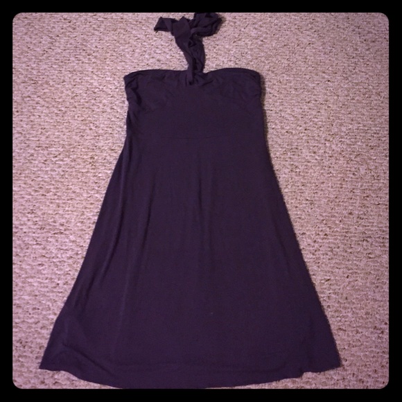 Ann Taylor--Dark purple halter dress!