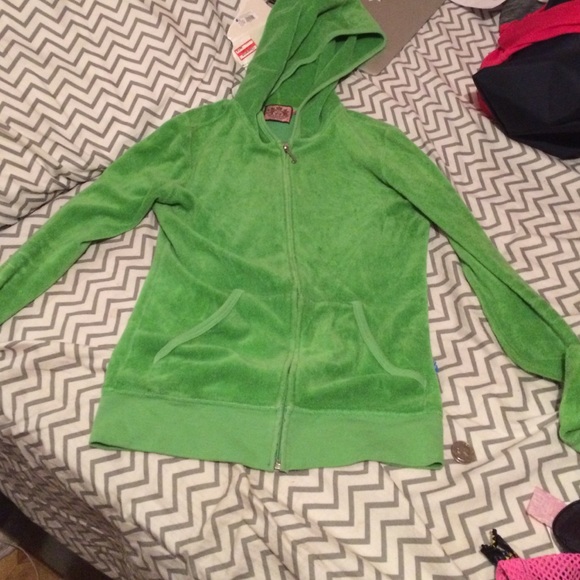 Juicy Couture Sweaters - Kelly green juicy zip up