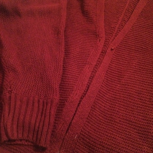 Batwing cardigan (burgundy) - Picture 2 of 3