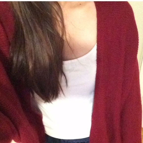 Batwing cardigan (burgundy) - Picture 3 of 3