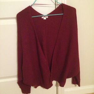 Batwing cardigan (burgundy)
