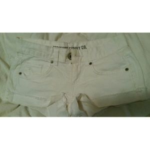 White Jean shorts