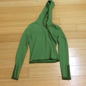 Vintage 90s green asymmetrical zipper jacket