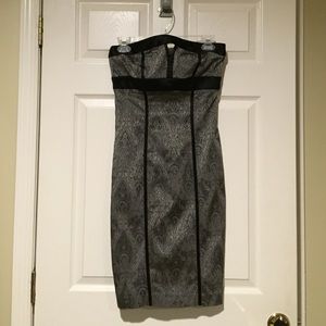 Bebe strapless fancy cocktail dress