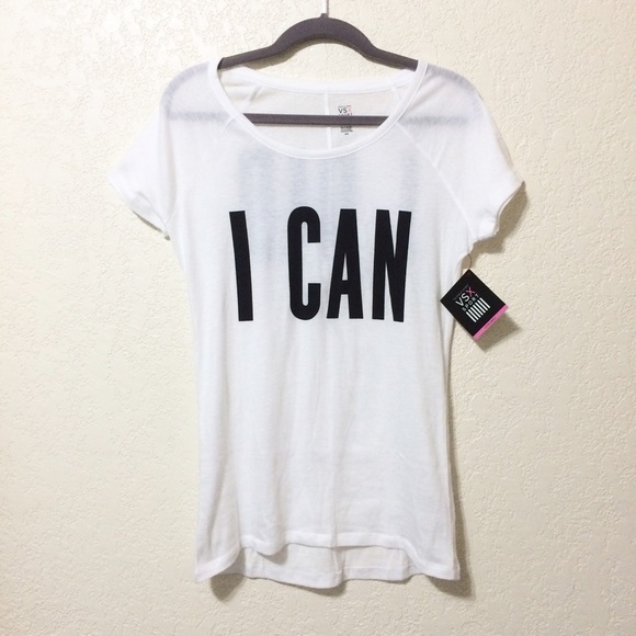 🚫[SOLD] White Black Graphic Logo Workout Top - Picture 2 of 3