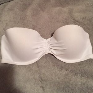 Victoria's Secret white strapless bathing suit top