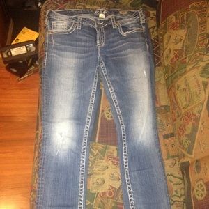 Size 31 Skinny Silver jeans